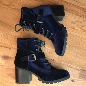 Sexy Suede Boots 3 1/2” Chunky Block Heel